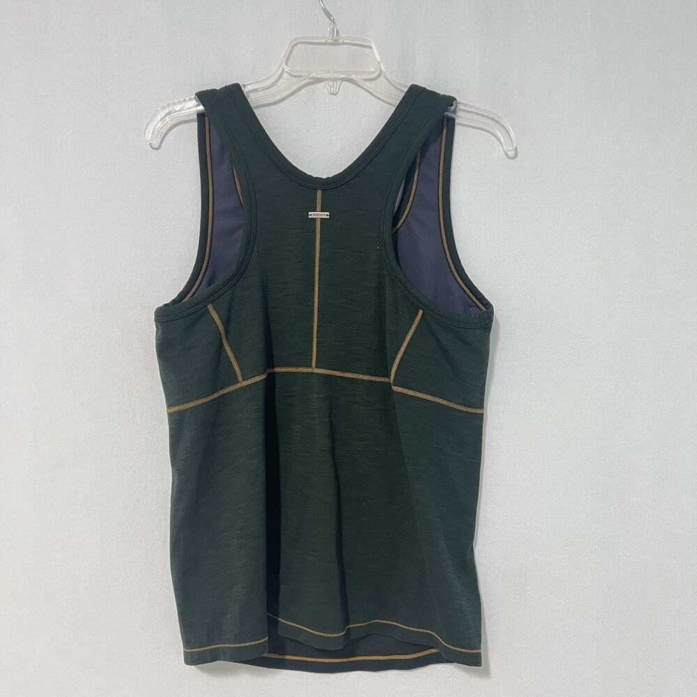 prAna Becksa Tank Top Olive Green Built-In Shelf Bra Women's Size XL Yoga Pilate - Picture 4 of 12